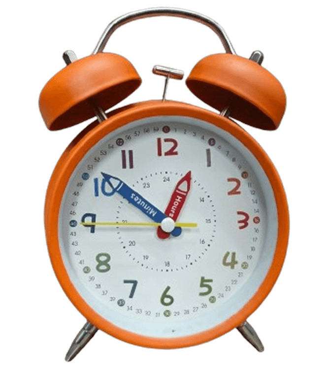 Bell Alarm Orange and White Clock (TC-237) (1) (1)