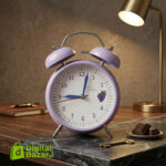 Lavender Dream Twin Bell Alarm Clock - Fresh Vibes Edition Purple Color - Image 2