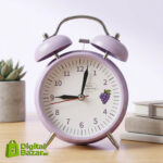 Lavender Dream Twin Bell Alarm Clock - Fresh Vibes Edition Purple Color