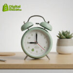 Mint Green Twin Bell Alarm Clock