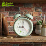Mint Green Twin Bell Alarm Clock - Image 3