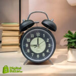 Classic Twin Bell Alarm Clock - Black Color