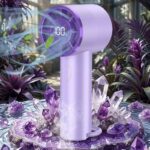 Handheld Fan T-29 Mini Purple Edition with Digital Display - Image 3
