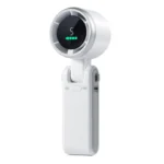 Portable Handheld Turbo Fan - 5 Gear Wind Speed with Digital Display white color